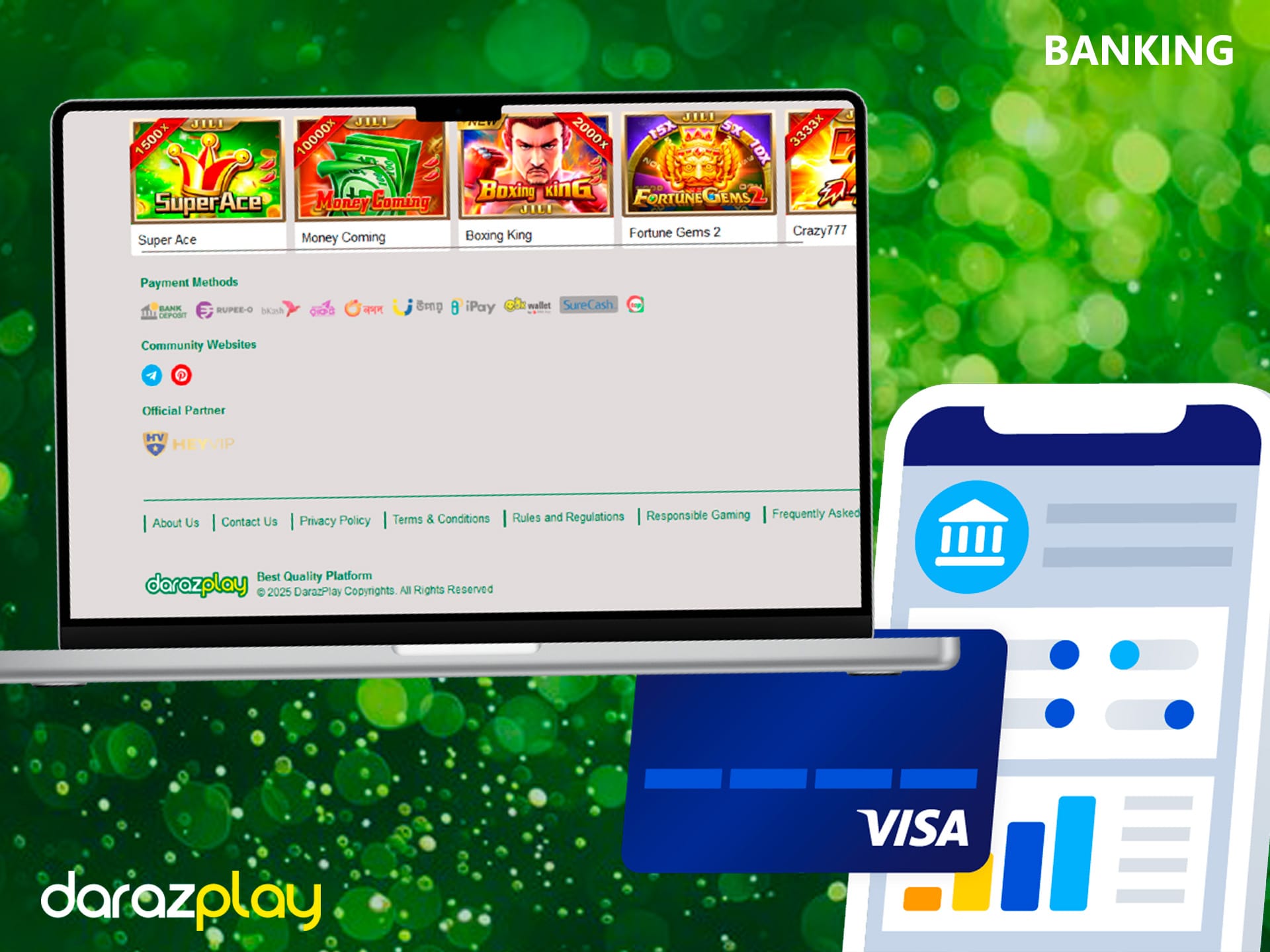 Convenient payment systems with minimal fees are available to all players from Bangladesh